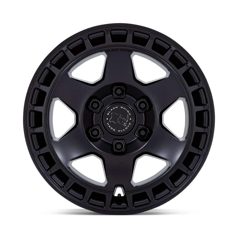 Set 4 18" Black Rhino Hard Alloys BR022 Bahari 18x8 6x5.5 45mm Matte Black Rims Truck SUV Offroad Wheels