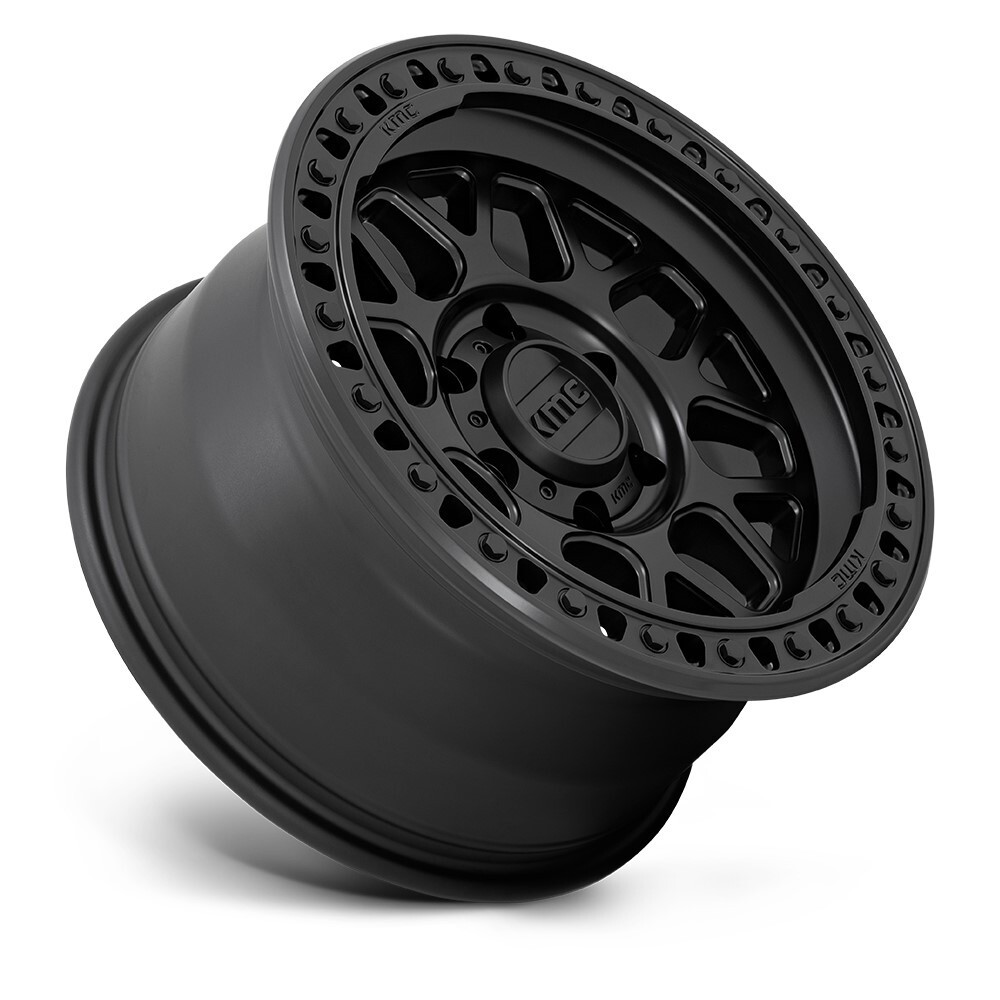 Set 4 17" KMC KM549 GRS 17x9 8x170 Satin Black Wheels 18mm Offroad Truck Rims