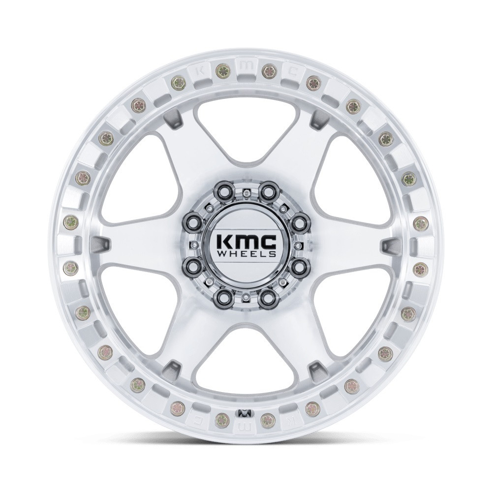 Set 4 17" KMC KM238 VI Beadlock Machined 17x9 Wheels 5x5 -12mm Lifted Truck Rims