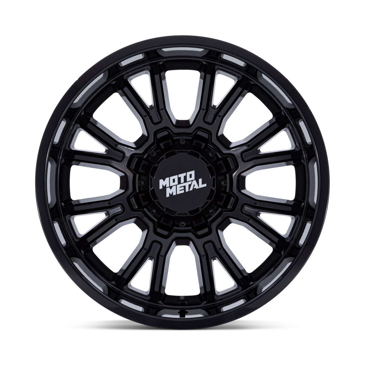 Set 4 22" Moto Metal MO810 Legacy 22x9 5x5 5x5.5 1mm Gloss Black Offroad Wheels Truck Rims