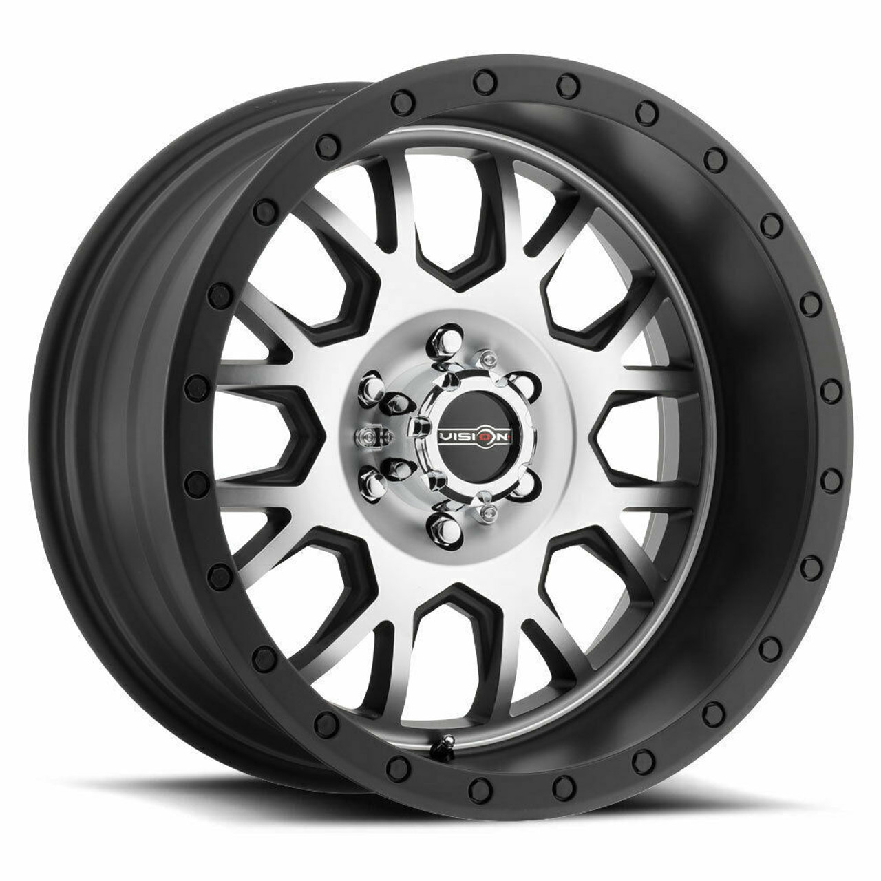 Set 4 15" Vision ATV GV8 Black Machined Face Wheels 15x6 4x156 Rims 38mm