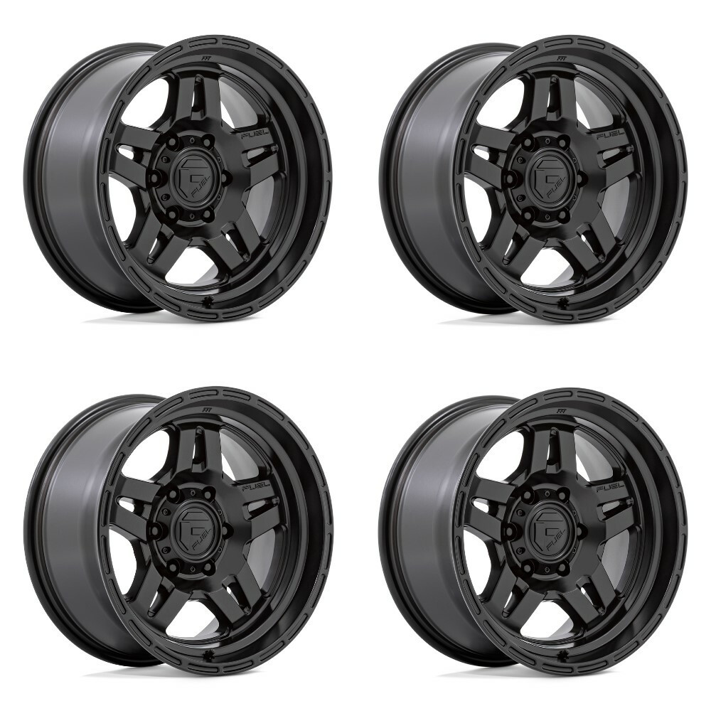 Set 4 Fuel D799 Oxide 18x9 5x5 Blackout Wheels 18" -12mm Rims