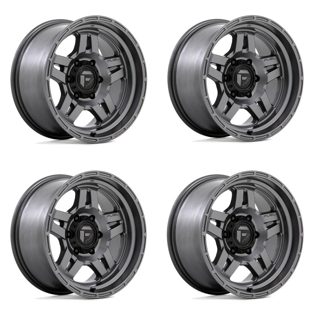 Set 4 Fuel D801 Oxide 18x9 6x5.5 Matte Gunmetal Wheels 18" 1mm Rims