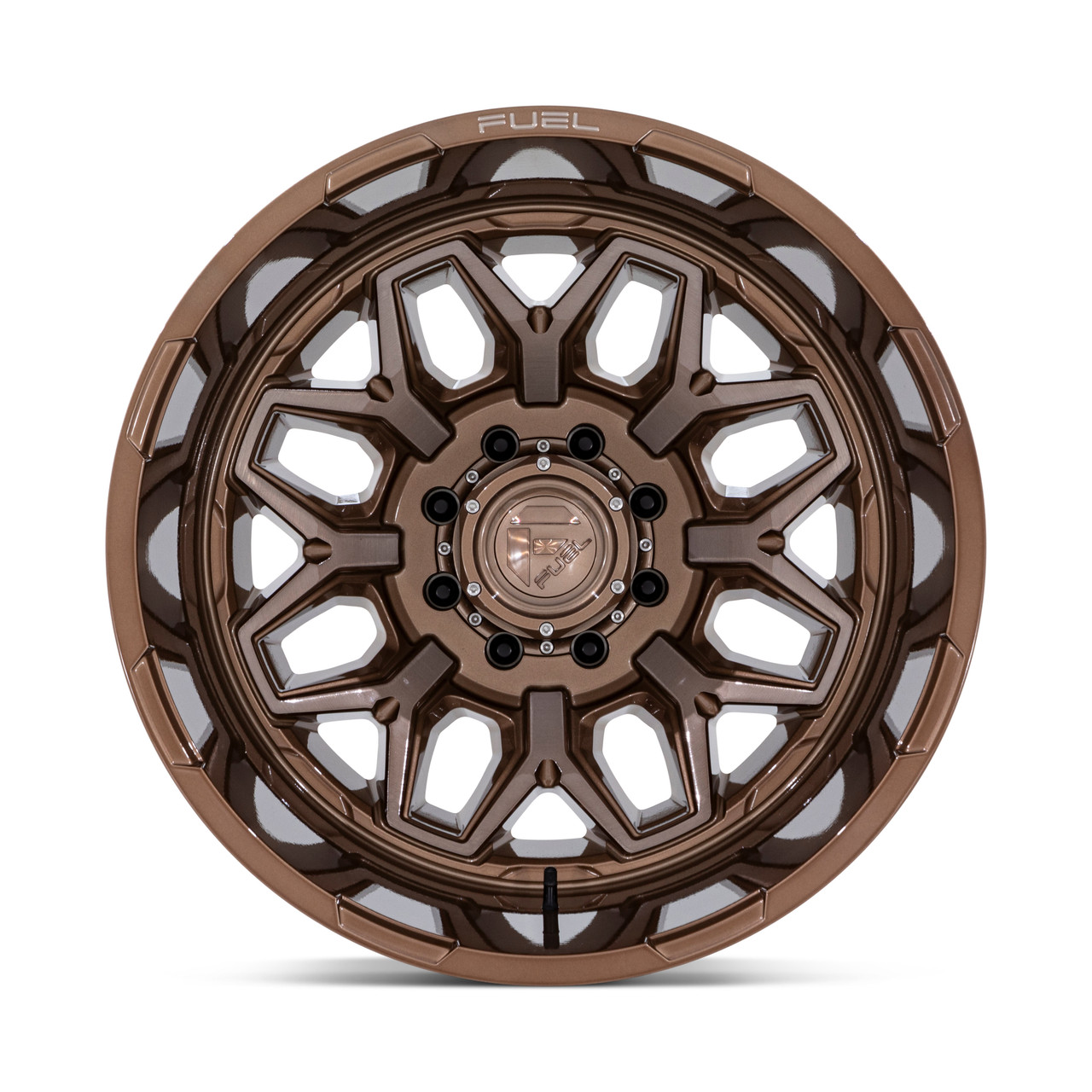 22" Fuel D876 Flux Dually Platinum Bronze 22x8.25 Wheel 8x210 -246mm Rear Rim