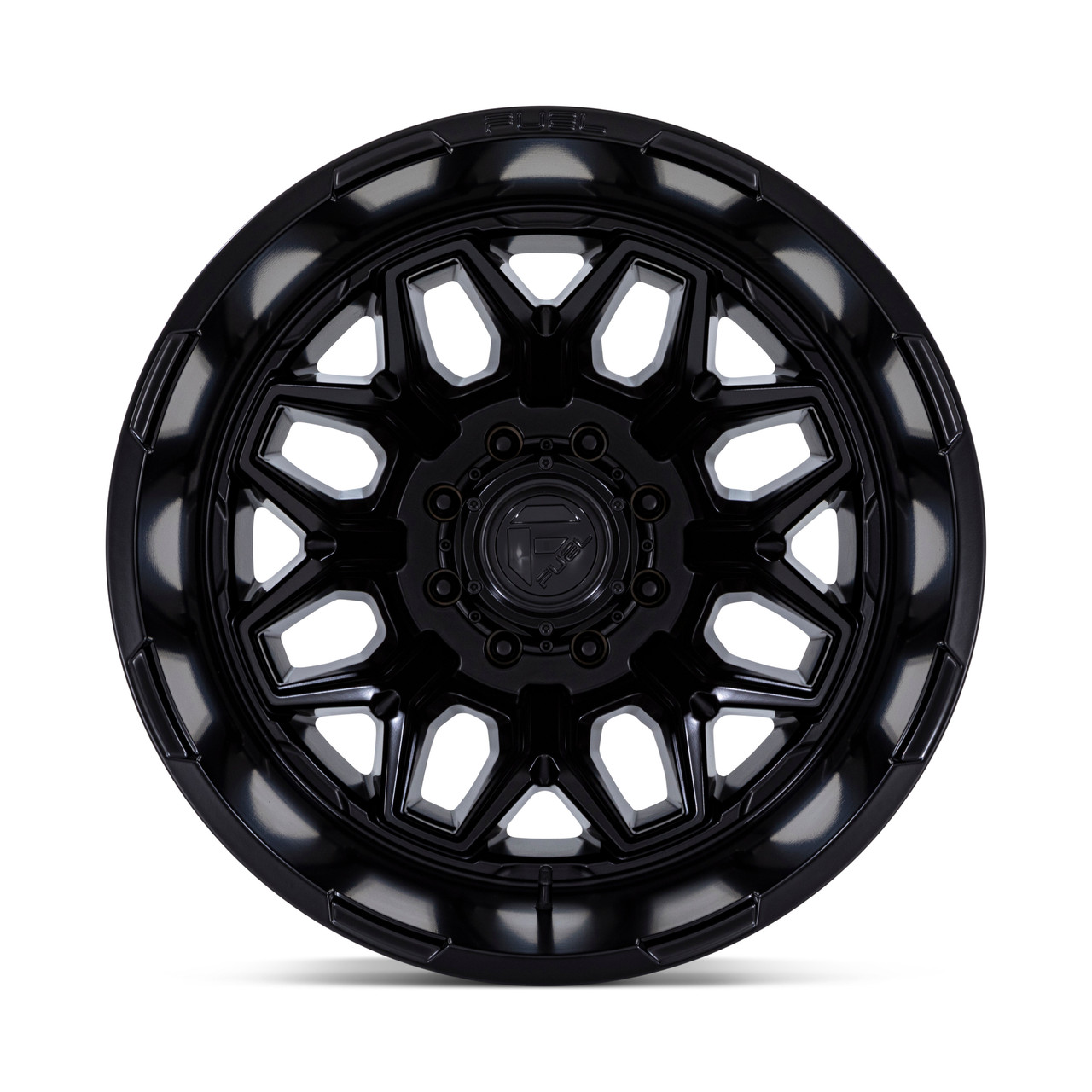 20" Fuel 1PC D871 Flux Dually Blackout 20x8.25 Wheel 8x200 -227mm Rear Truck Rim