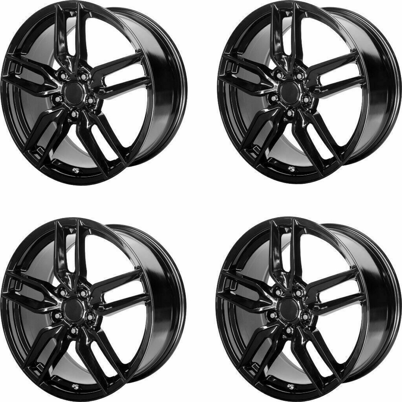 Set 4 Performance Replicas PR160 18x8.5 5x4.75 Gloss Black Wheels 18" 56mm Rims