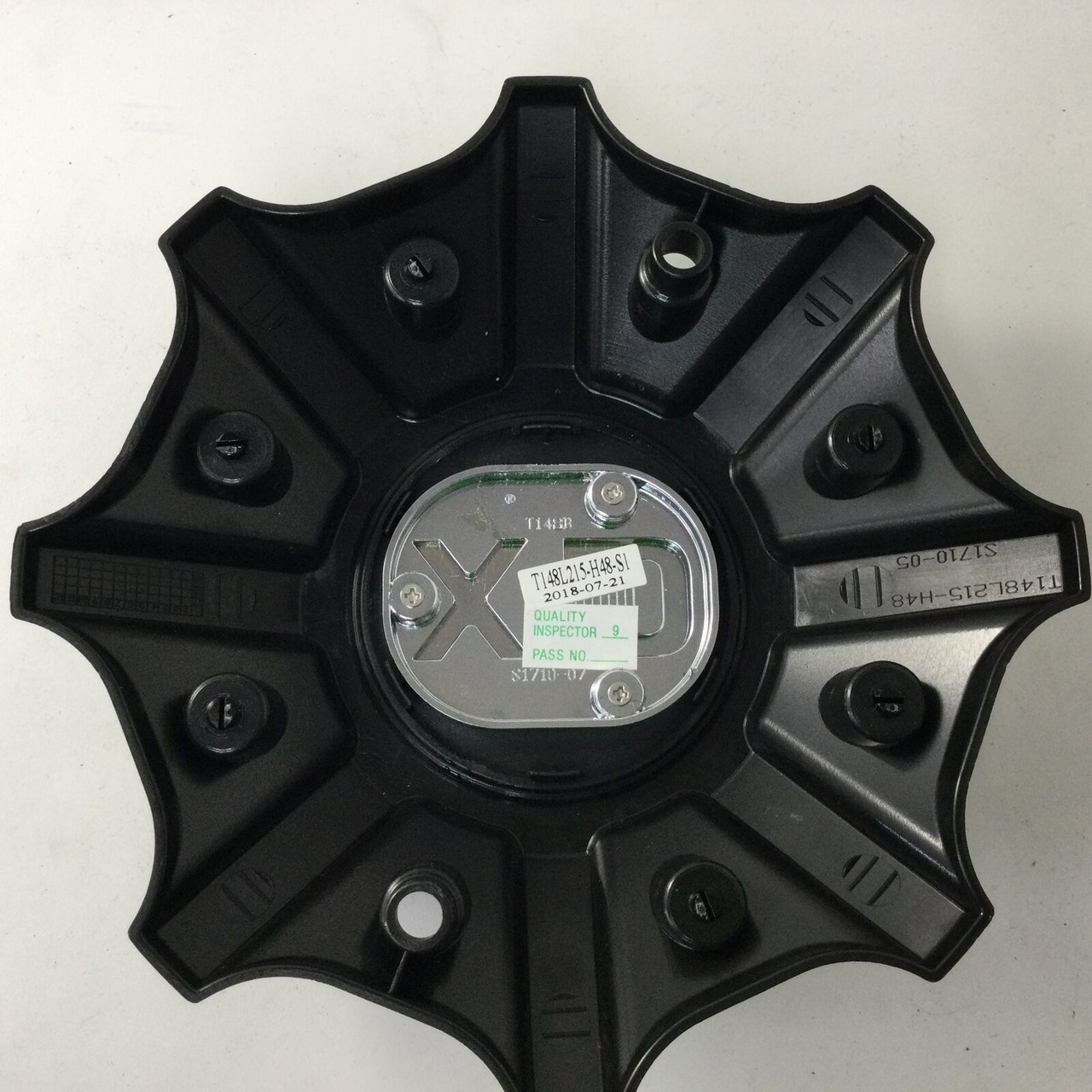 KMC XD838 Gloss Black T148L215-H48-S1 Center Cap Used T148L215-H48-S1