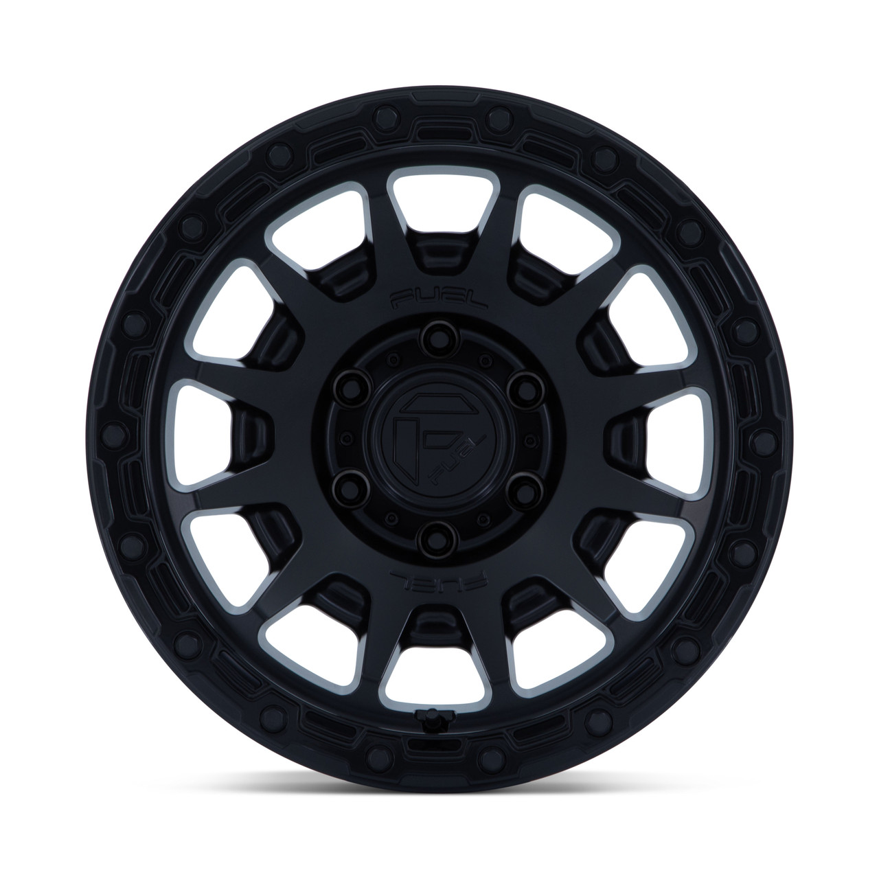 Set 4 18" Fuel FC884 Fortress Black Gloss Black Lip 18x9 Wheels 6x135 1mm Rims