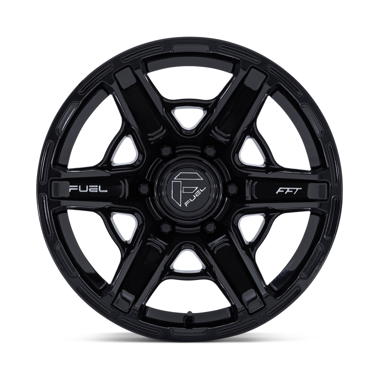 Set 4 17" Fuel FC892 Gambit Gloss Black 17x9 Wheels 6x5.5 -12mm Offroad Rims