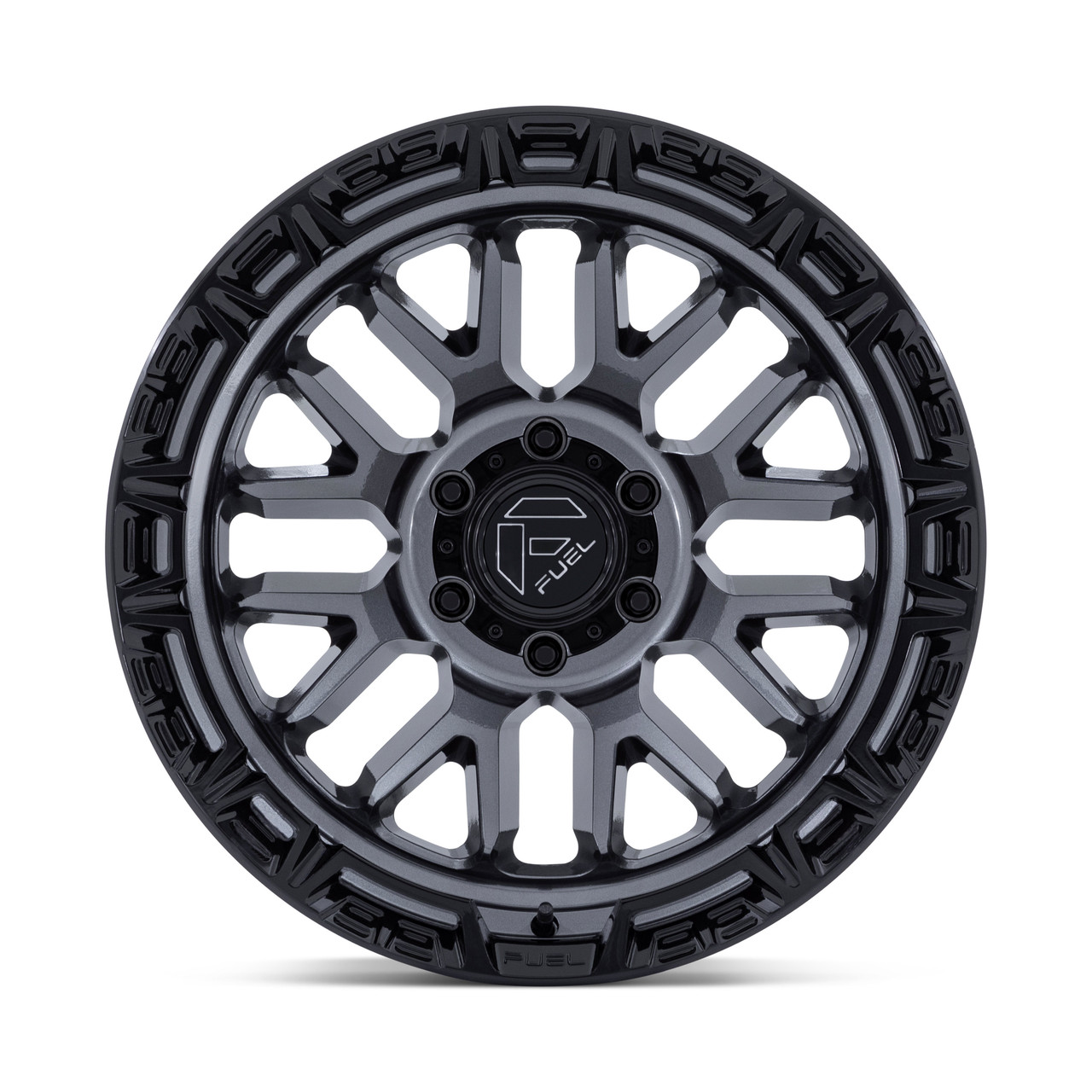 20" Fuel FC890 Rail Gloss Gunmetal Black Lip 20x9 Wheel 6x135 1mm Offroad Rim