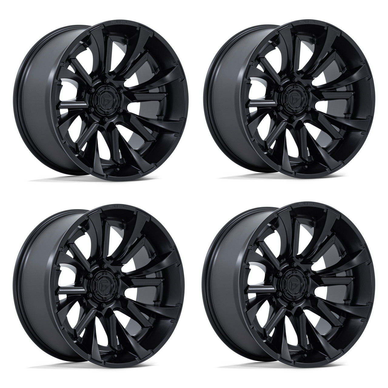 Set 4 20" Fuel FC895 Tantrum Matte Black 20x9 Wheels 8x180 1mm Offroad Rims