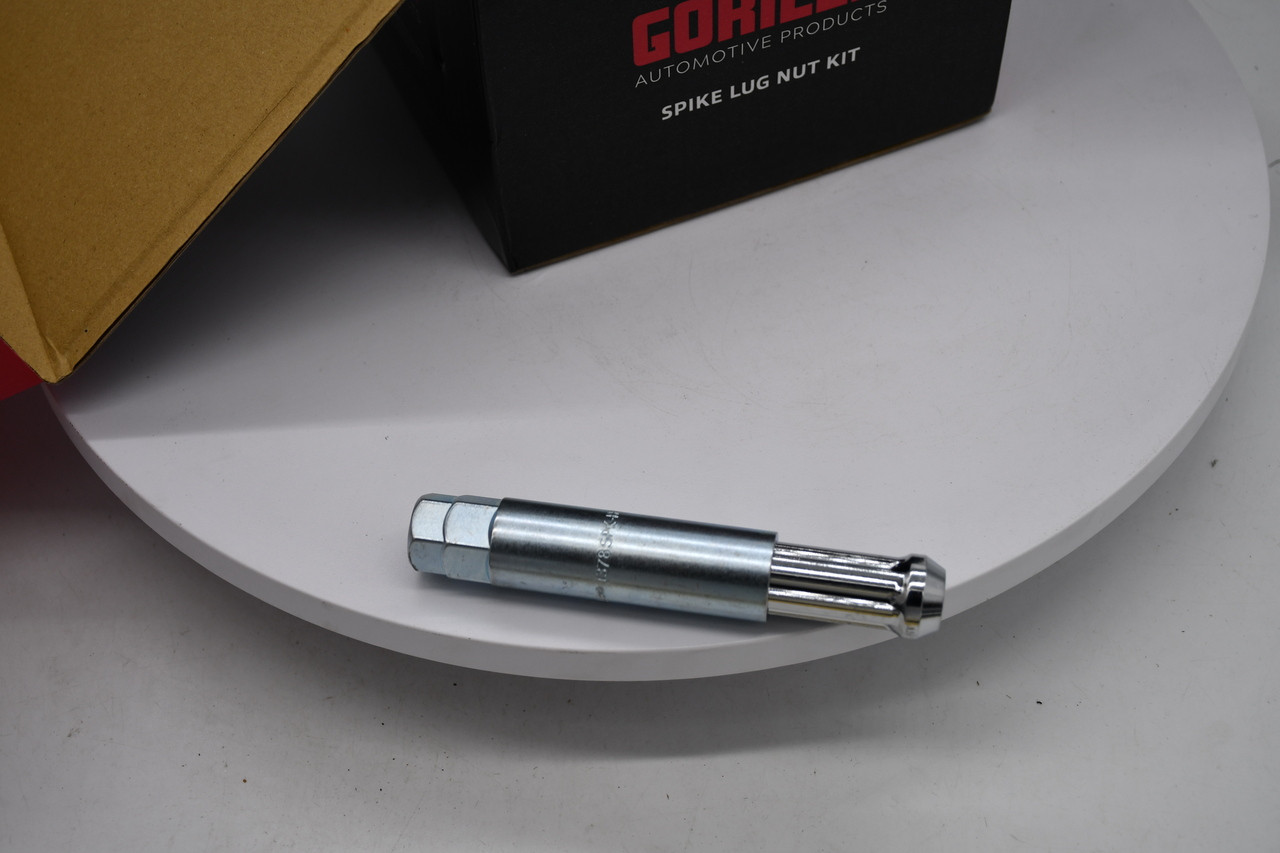 Gorilla Spike Lug Nut Kit M14-1.50 Chrome 32 Lugs and One 1378SPK-KEY
