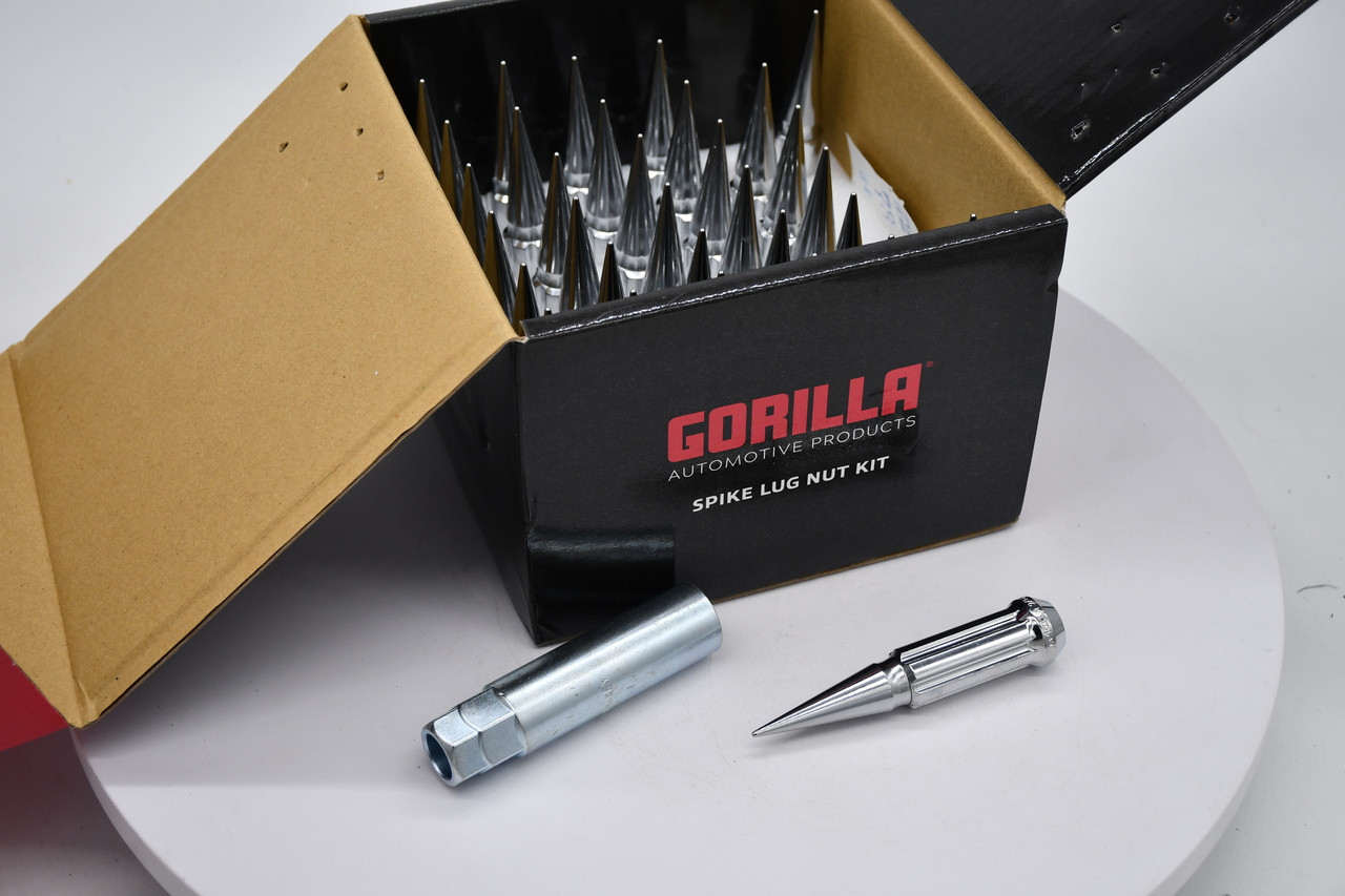 Gorilla Spike Lug Nut Kit M14-1.50 Chrome 32 Lugs and One 1378SPK