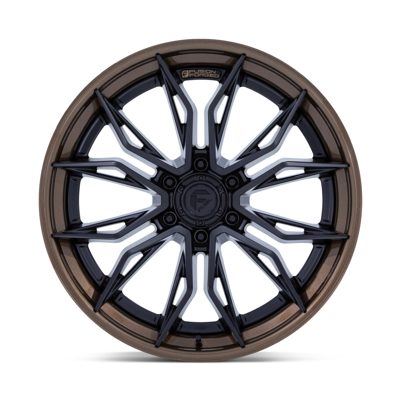Set 4 20" Fuel FC404 Mutiny Matte Black W Bronze Lip 20x9 Wheels 6x5.5 20mm Rims