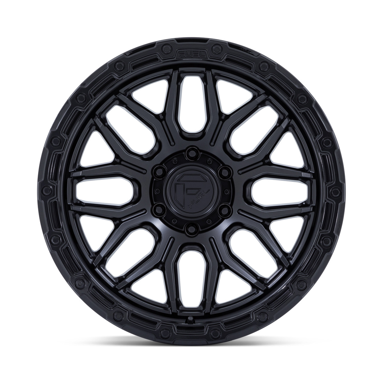 Set 4 20" Fuel FC881 Surge Matte Black Gloss Black Lip 20x9 8x180 20mm Wheels