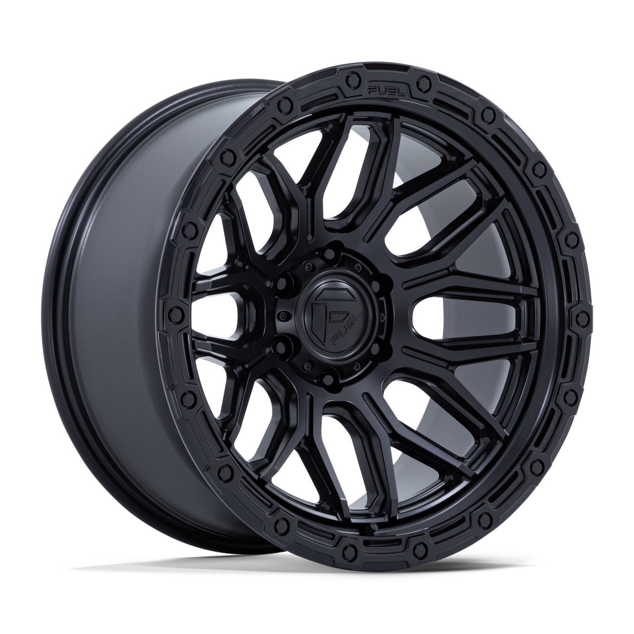 Set 4 20" Fuel FC881 Surge Matte Black Gloss Black Lip 20x10 Wheels 8x6.5 -18mm