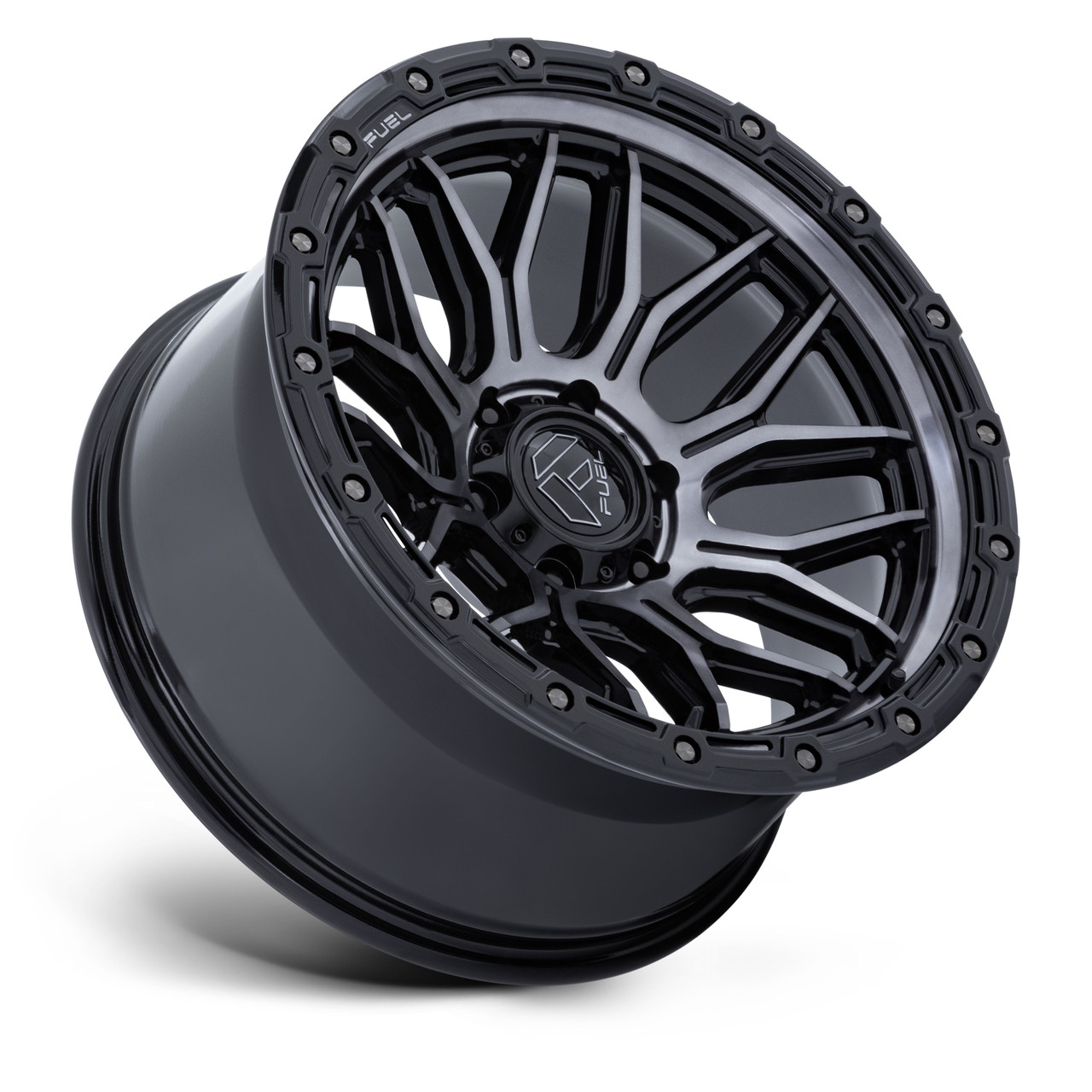 17" Fuel FC881 Surge Gloss Black Machined GTCC 17x9 Wheel 6x5.5 1mm Truck Rim