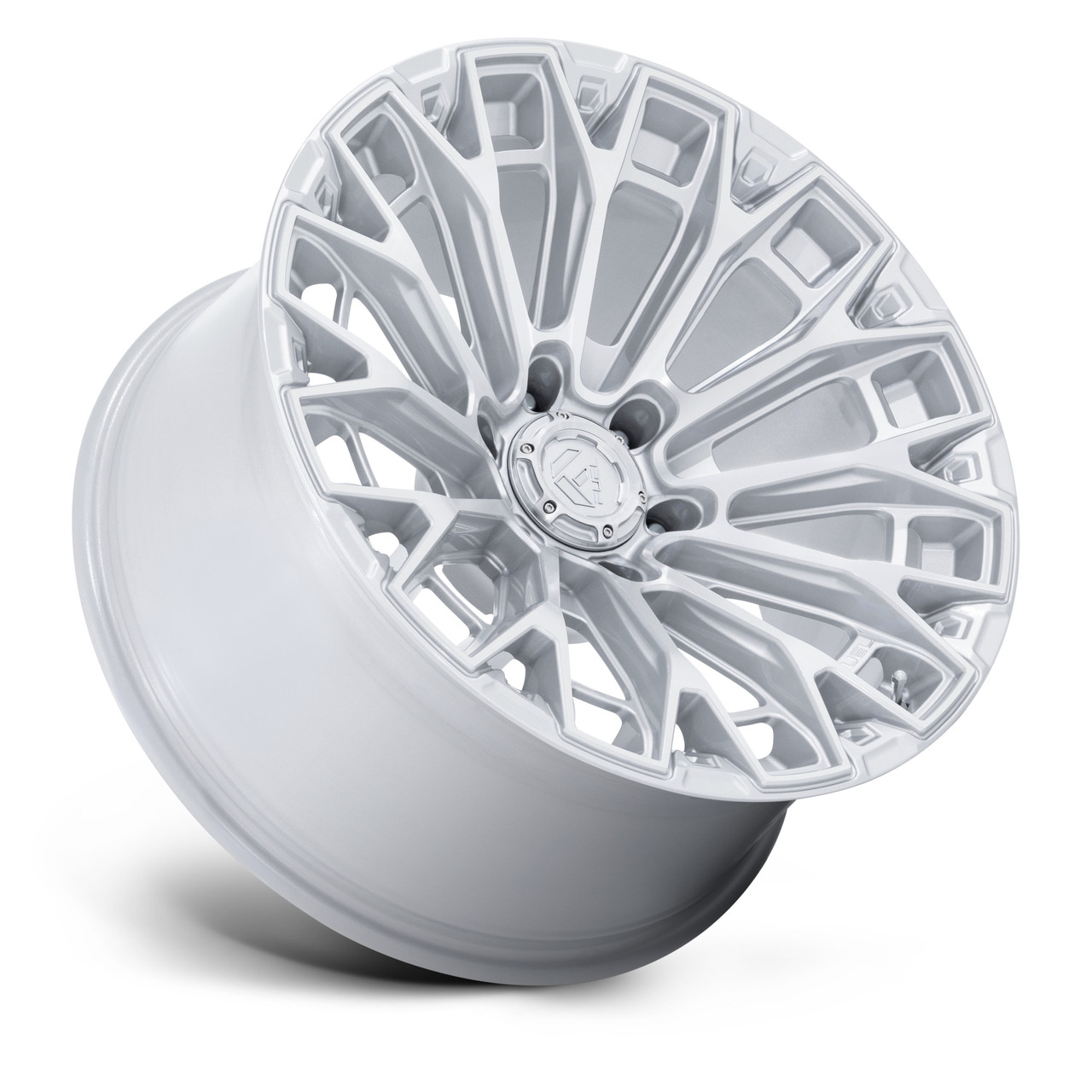 17" Fuel FC882 Trax Gloss Silver Machined Face 17x9 Wheel 6x5.5 -12mm Truck Rim