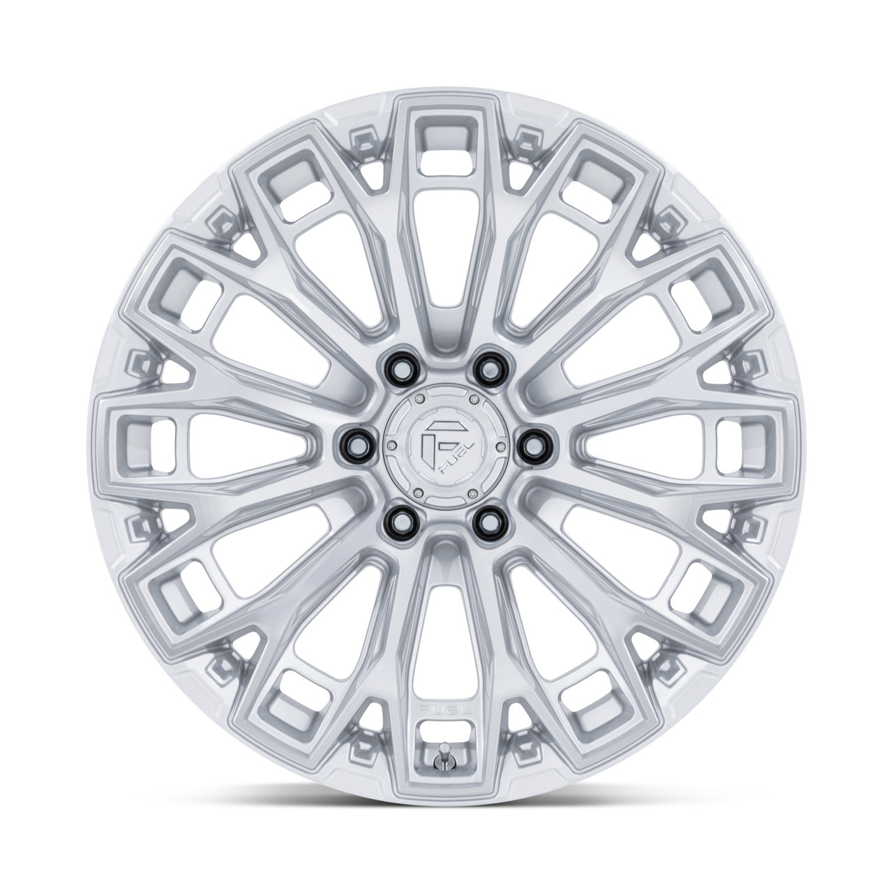 17" Fuel FC882 Trax Gloss Silver Machined Face 17x9 Wheel 6x135 1mm Offroad Rim