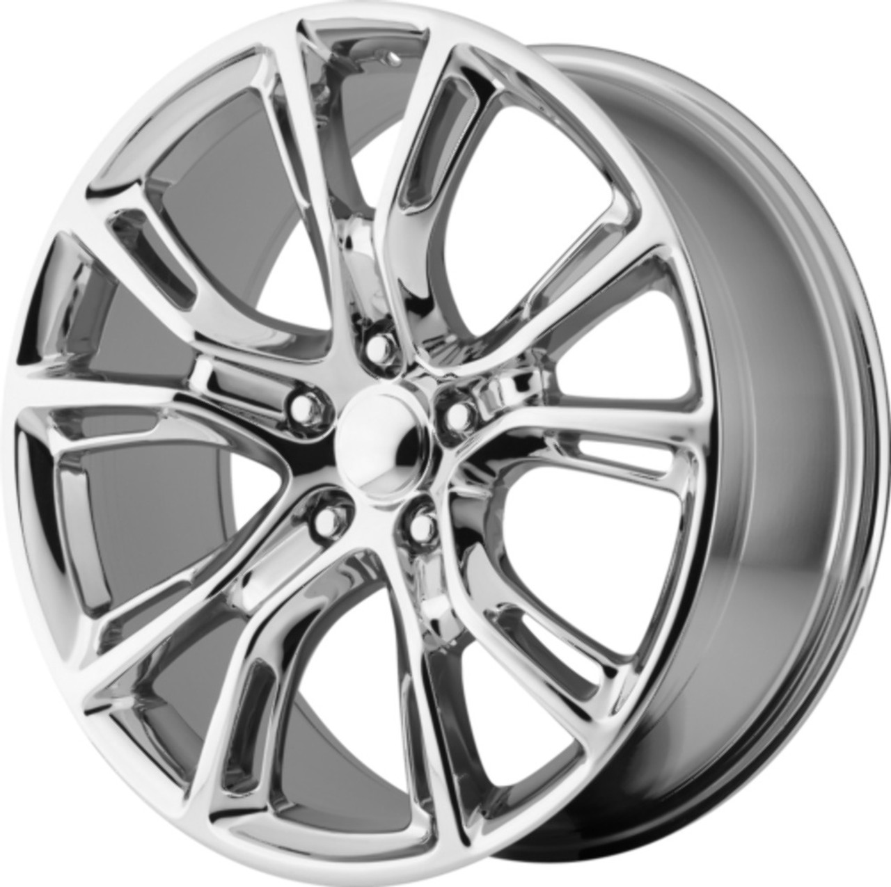 Set 4 20" Performance Replicas PR137 20x9 5x5 34mm Wheels Chrome Replica Rims
