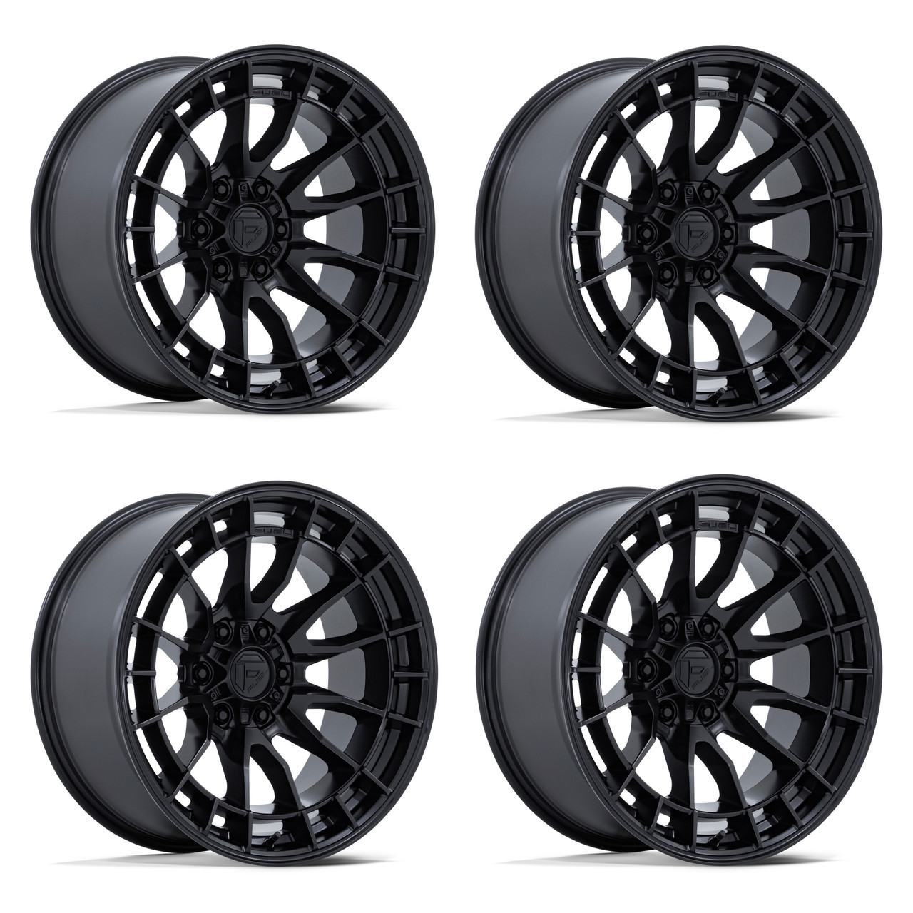 Set 4 20" Fuel FC888 Revolt Matte Black 20x10 Wheels 6x5.5 -18mm Offroad Rims