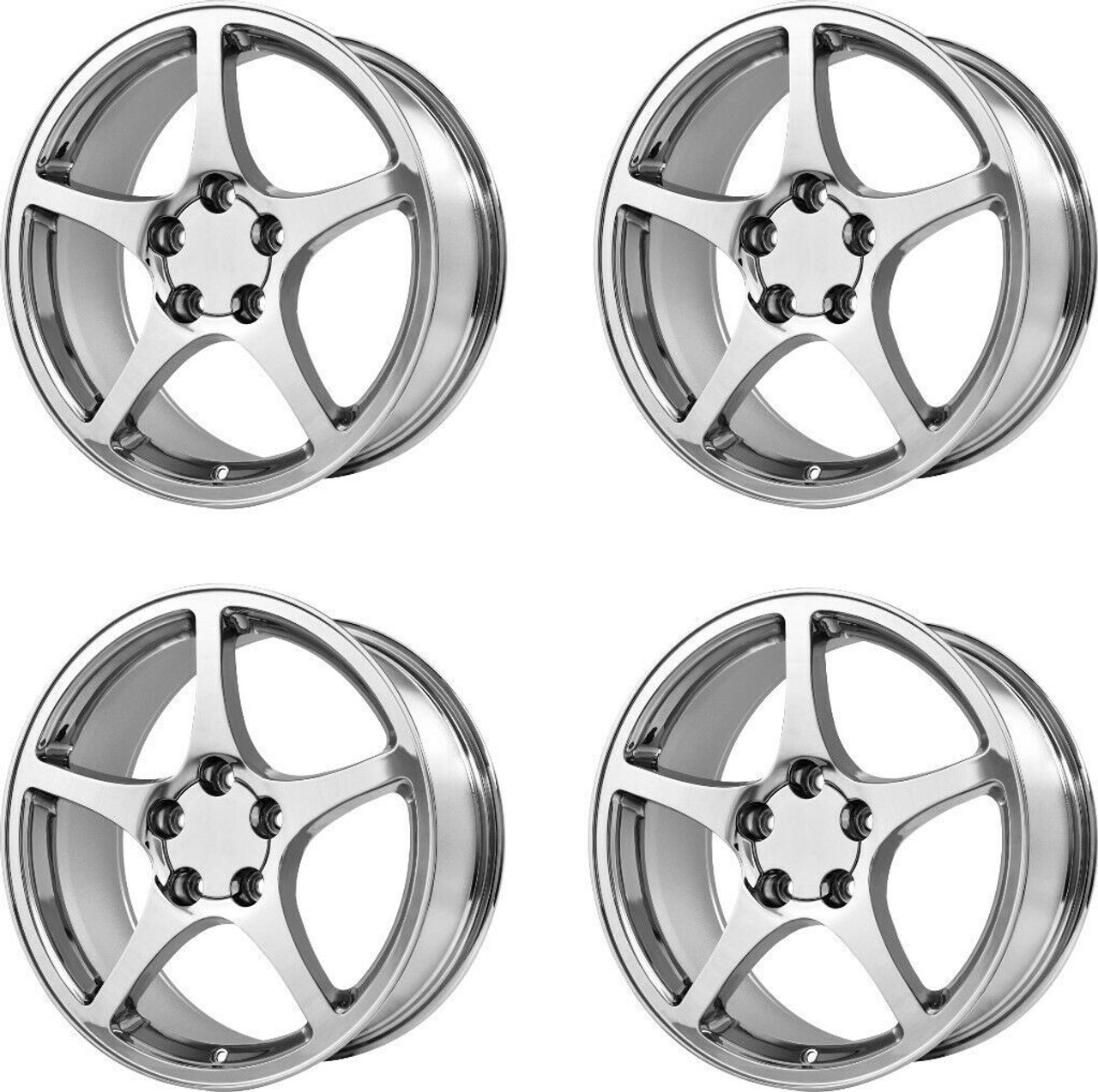 Set 4 17" Performance Replicas PR104 17x8.5 Chrome 5x4.75 Wheels 54mm Rims