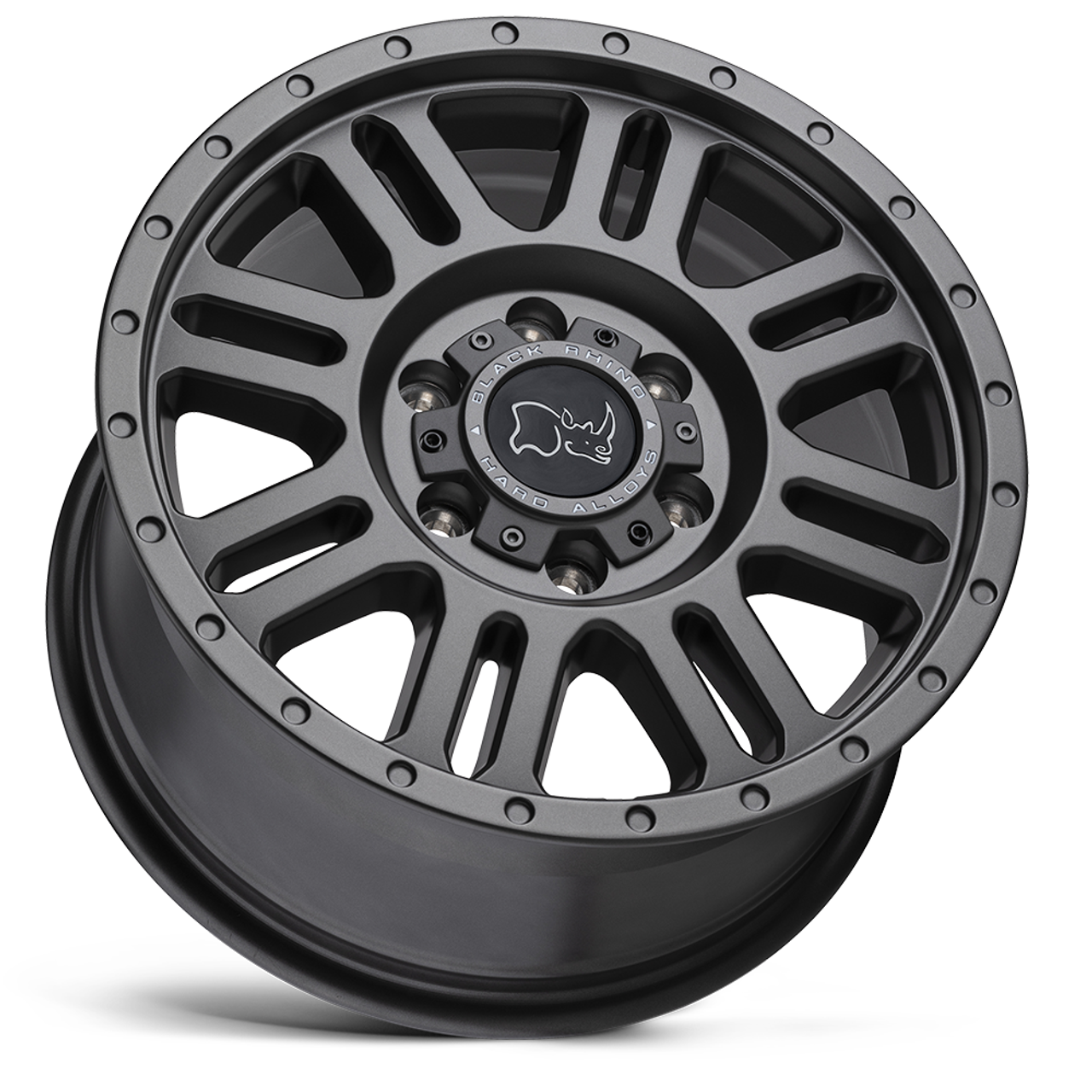 Set 4 Black Rhino Yellowstone 16x8 6x130 Matte Gunmetal Wheels 16" 45mm Rims