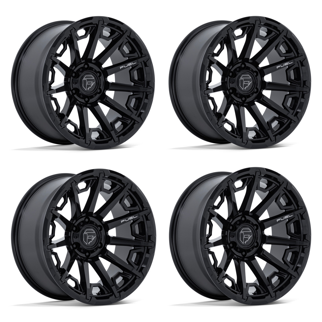 Set 4 20" Fuel FC900 Grip Gloss Black 20x9 Wheels 5x5 1mm Offroad Truck Rims