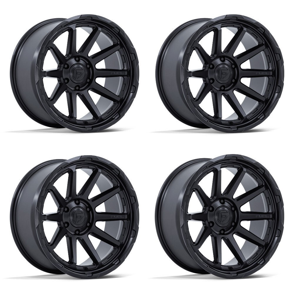 Set 4 18" Fuel FC887 Circuit Matte Black 18x9 Wheels 6x5.5 1mm Offroad Truck Rim