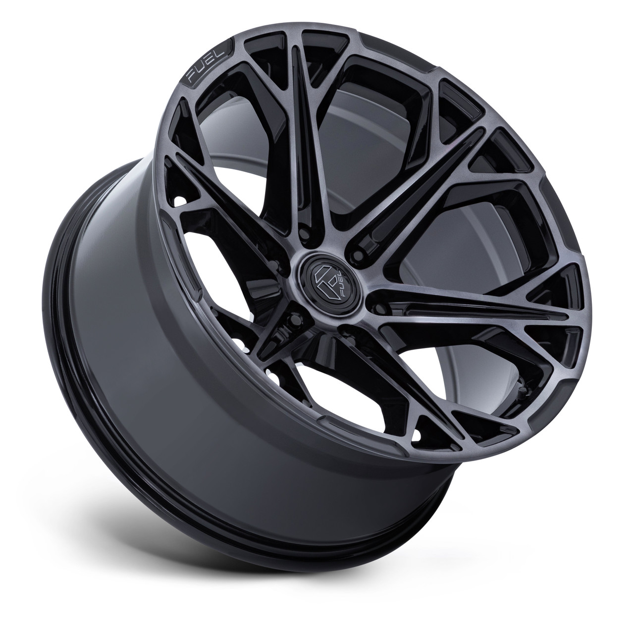 20" Fuel FC886 Hammerhead Gloss Black Dark Tinted Clear 20x9 6x5.5 20mm Wheel