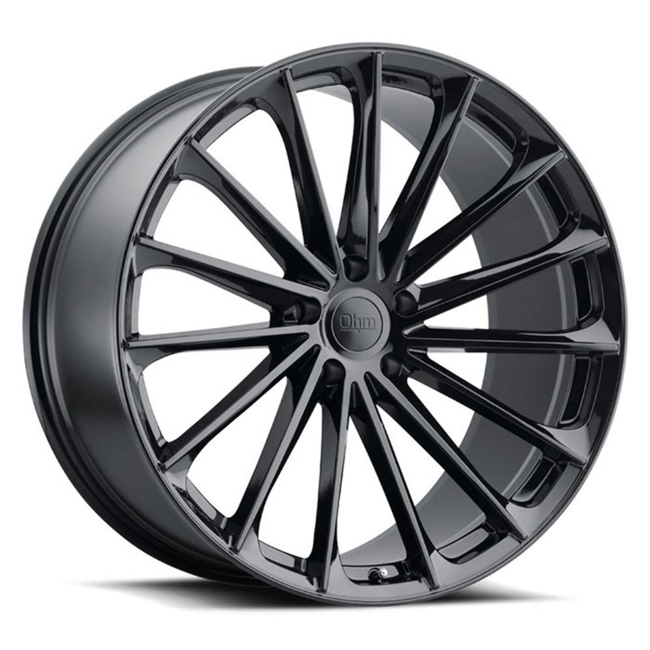 Set 4 OHM Proton 17x6.5 5x4.5 Gloss Black Wheels 17" 45mm Rims