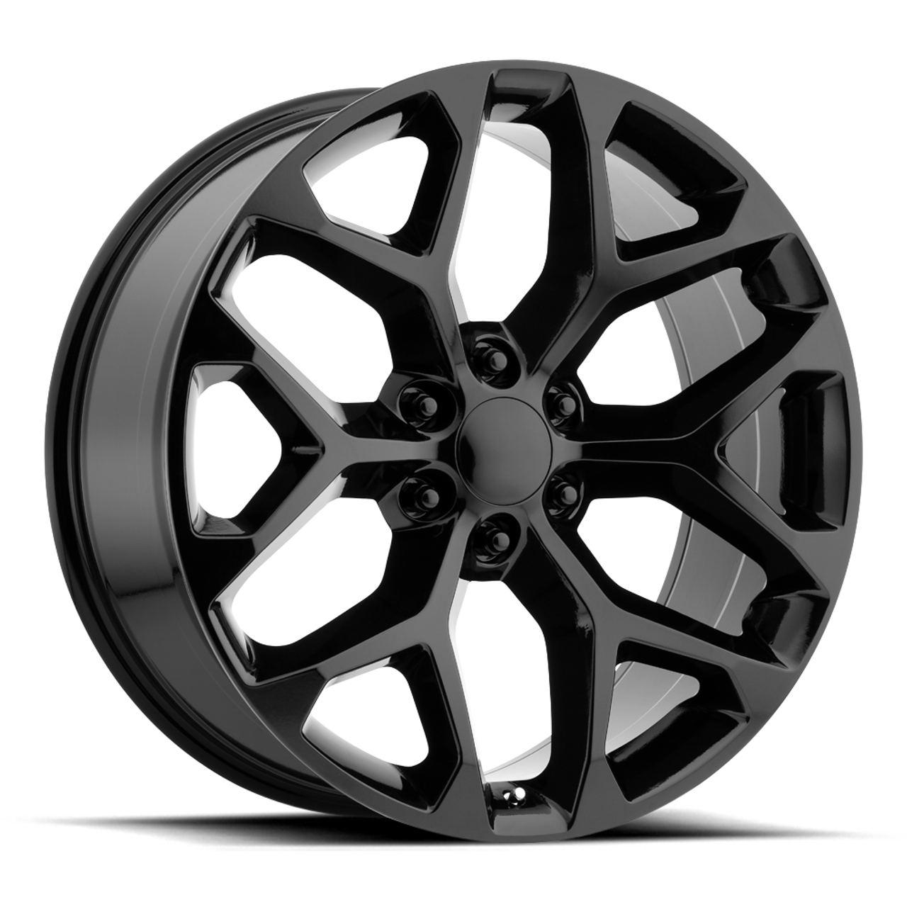 Set 4 Performance Replicas PR176 26x10 6x5.5 Gloss Black Wheels 26" 24mm Rims