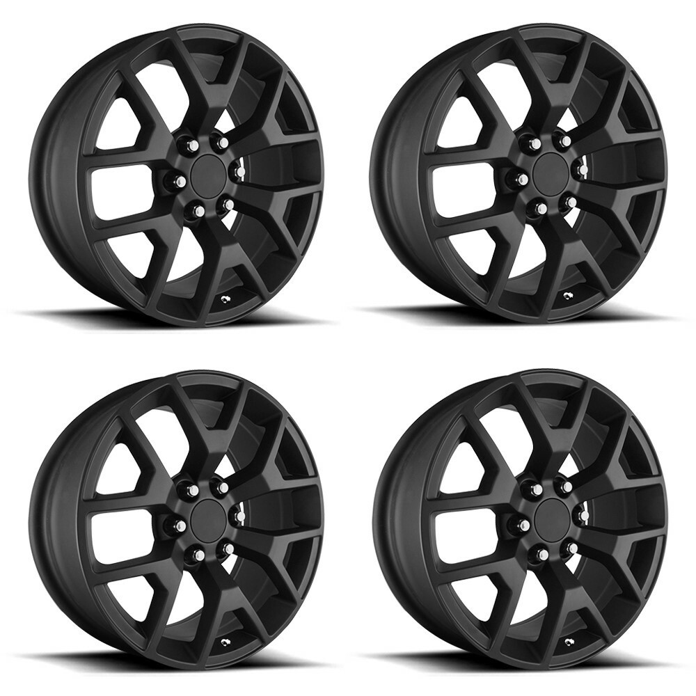 Set 4 Performance Replicas PR169 22x9 6x5.5 Matte Black Wheels 22" 28mm Rims