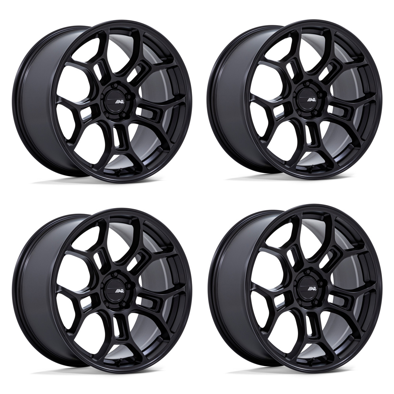 Set 4 19" American Racing AR952 GT Street Matte Black 19x10 5x4.5 35mm Wheels