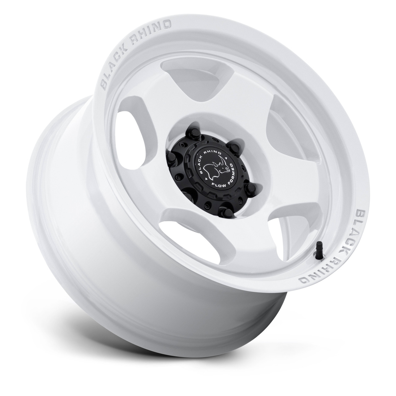 Set 4 17" Black Rhino Hard Alloys BR031 Sol Gloss White 17x9 6x120 12mm Wheels