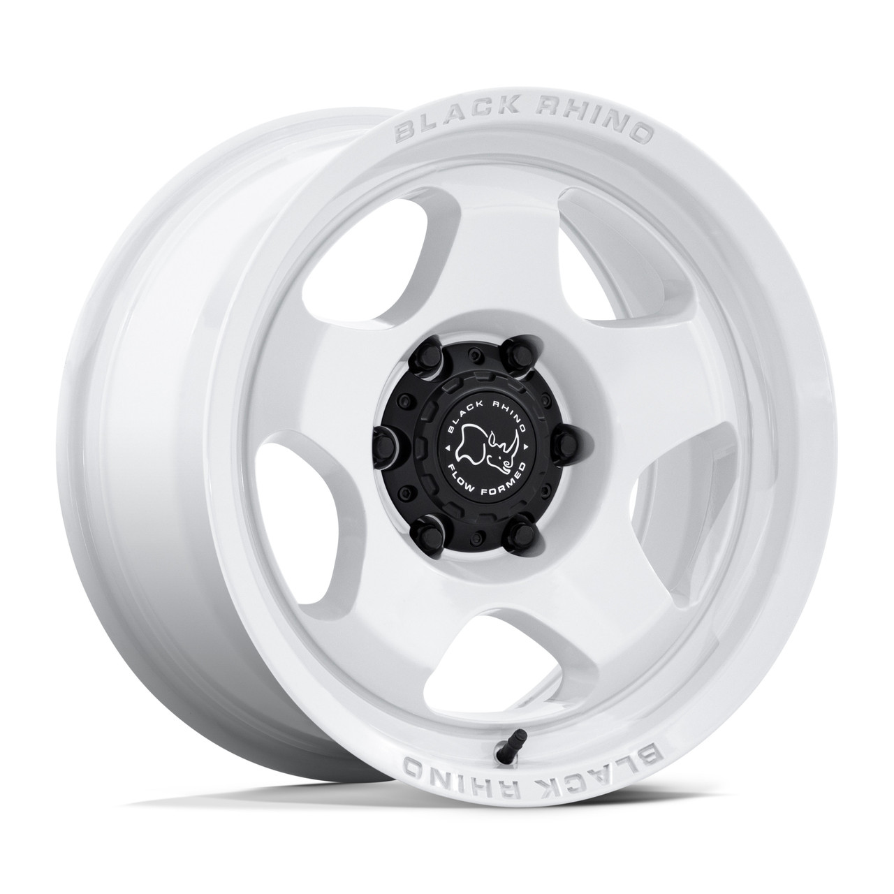 Set 4 17" Black Rhino Hard Alloys BR031 Sol Gloss White 17x8.5 5x5 0mm Wheels
