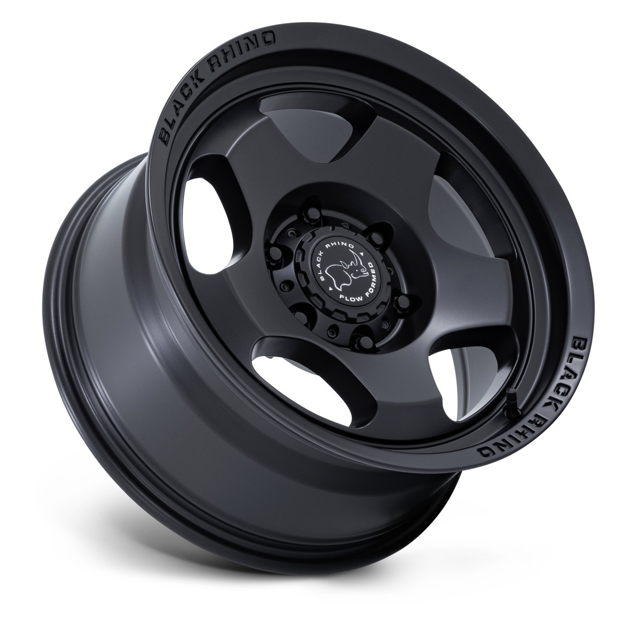 Set 4 17" Black Rhino Hard Alloys BR031 Sol Matte Black 17x9 5x4.5 12mm Wheels