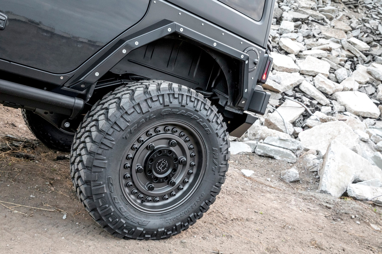 Set 4 17" Black Rhino Armory 17x8 5x130 Gun Black Wheels 45mm Offroad Rims
