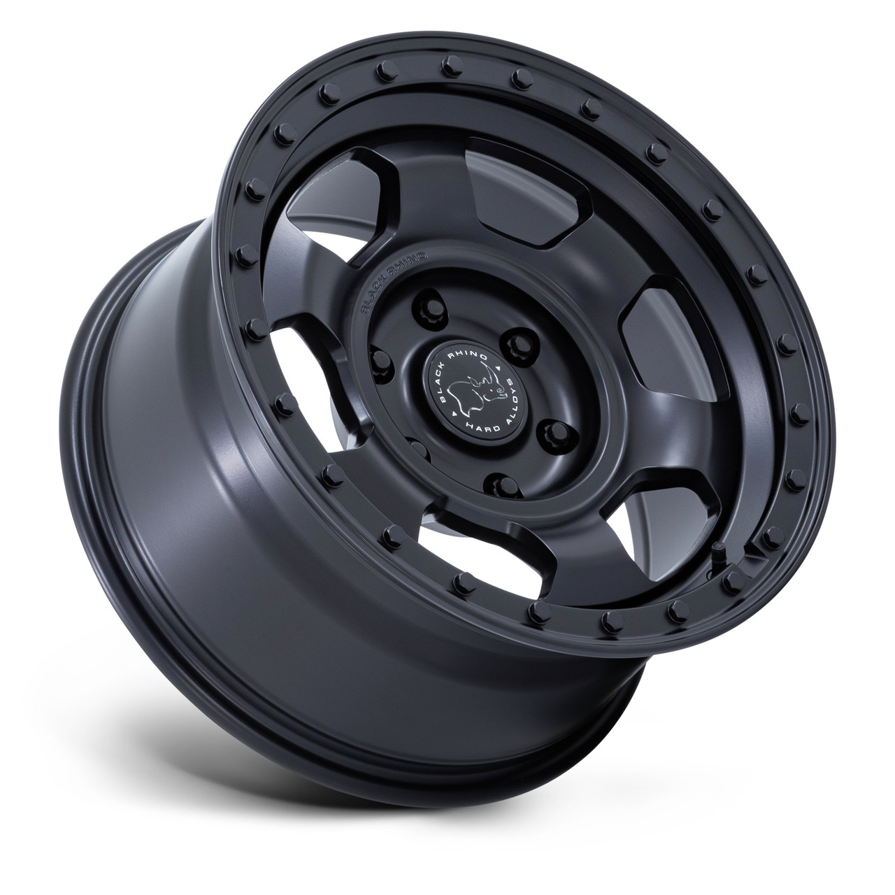 Set 4 17" Black Rhino Hard Alloys BR029 Trooper Matte Black 17x8.5 6x5.5 0mm Rim