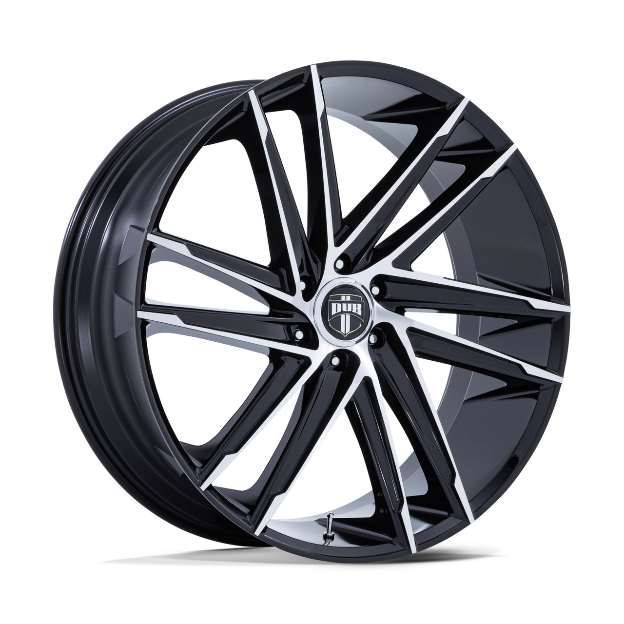 Set 4 26" DUB DC275 Blaze Gloss Black Machined Face 26x10 Wheels 6x135 30mm Rims