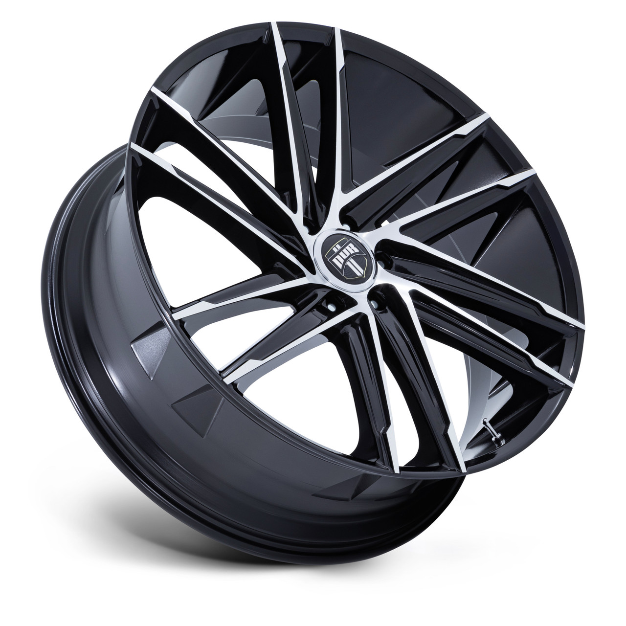 Set 4 24" DUB DC275 Blaze Gloss Black Machined Face 24x10 Wheels 6x5.5 25mm Rims