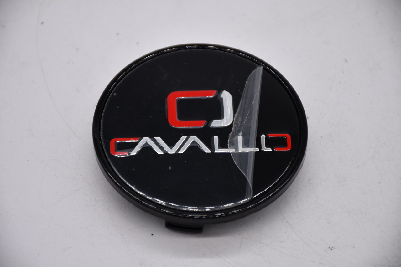 Cavallo Black Wheel Center Cap Hub Cap C266K65S-B 2.625" Snap in Clips at 2.5"