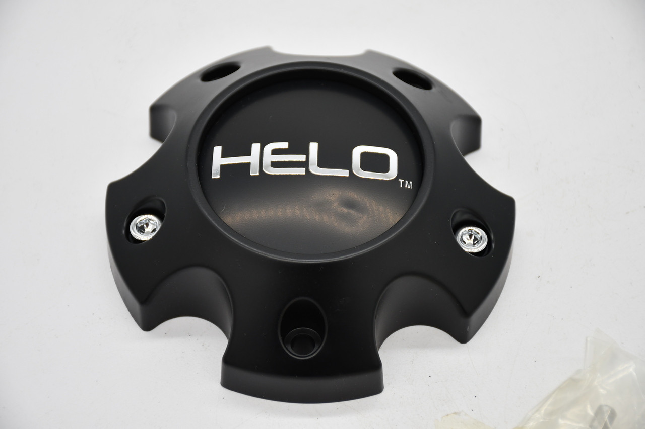 Helo Satin Black Wheel Center Cap Hub Cap S057L120-H34-S2 4.75" Fits 5 lug