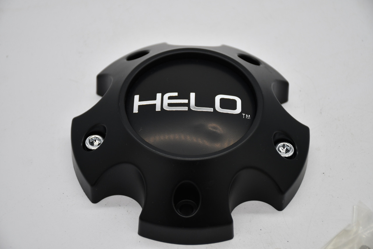 Helo Satin Black Wheel Center Cap Hub Cap S057L120-H34-S2 4.75" Fits 5 lug