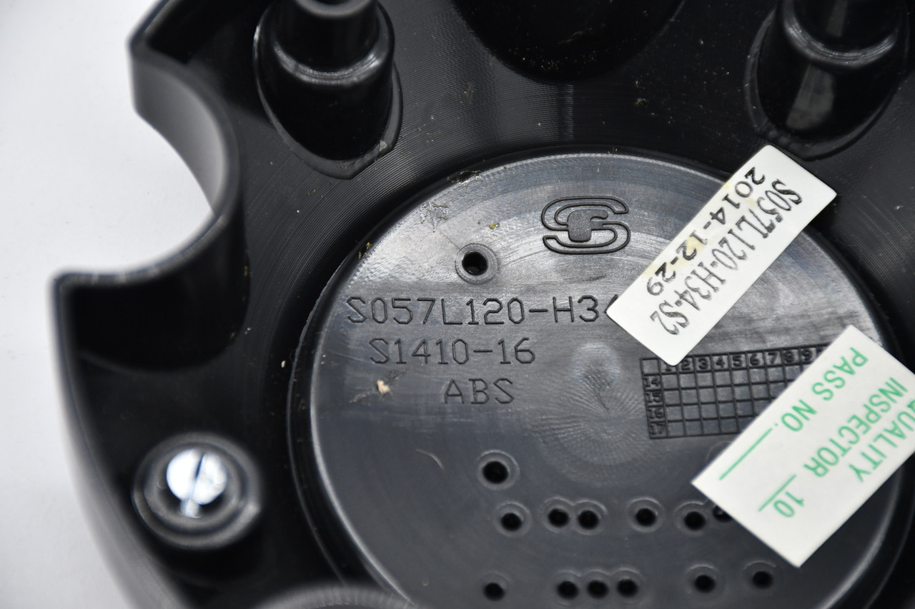 Helo Satin Black Wheel Center Cap Hub Cap S057L120-H34-S2 4.75" Fits 5 lug