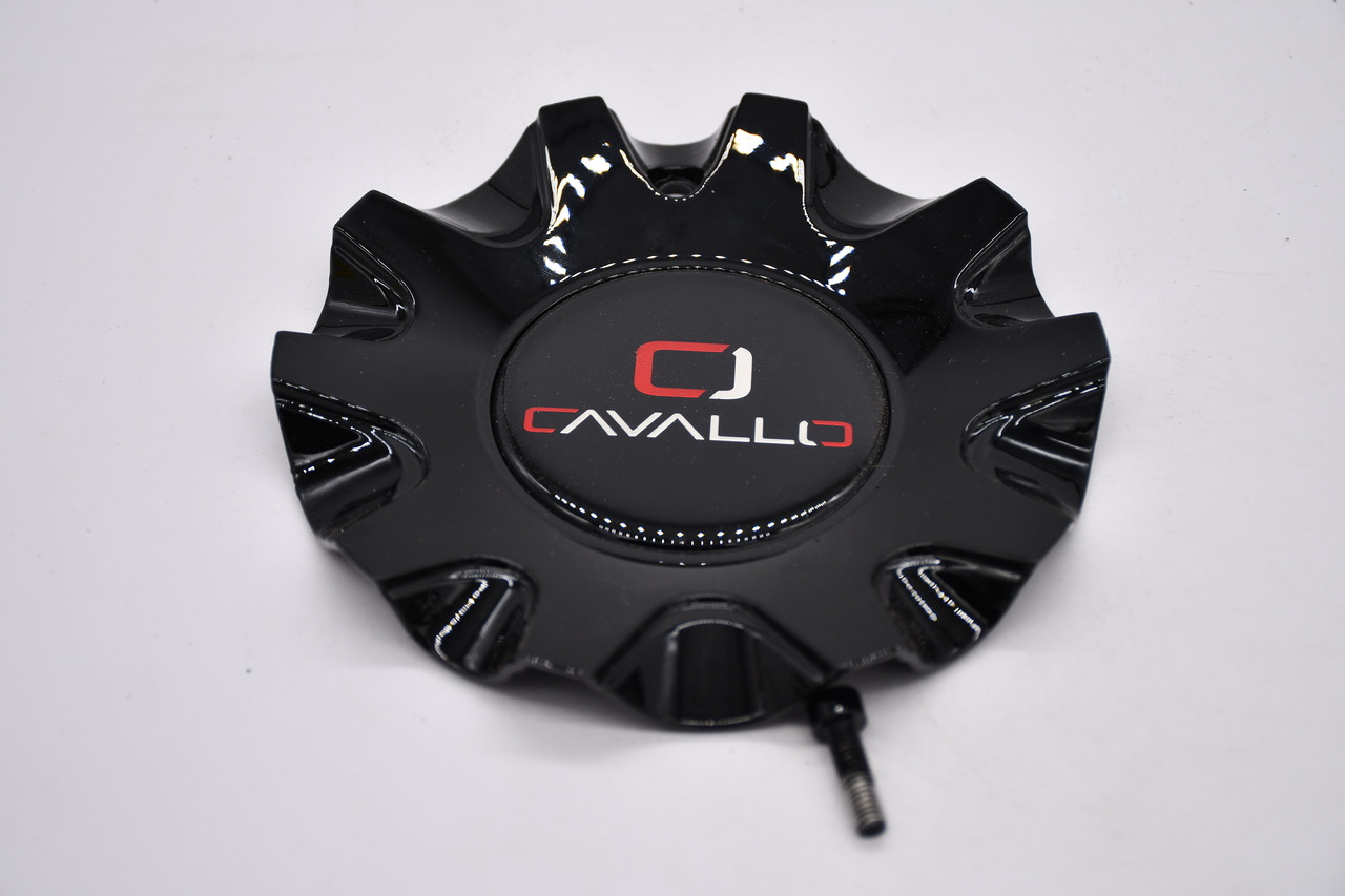 Cavallo Gloss Black Wheel Center Cap Hub Cap CAP0257D 6.25" Fits CLV-46 18, 20, 22x8.5
