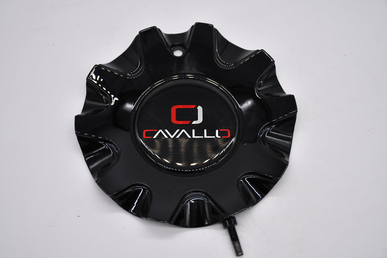 Cavallo Gloss Black Wheel Center Cap Hub Cap CAP0257D 6.25" Fits CLV-46 18, 20, 22x8.5