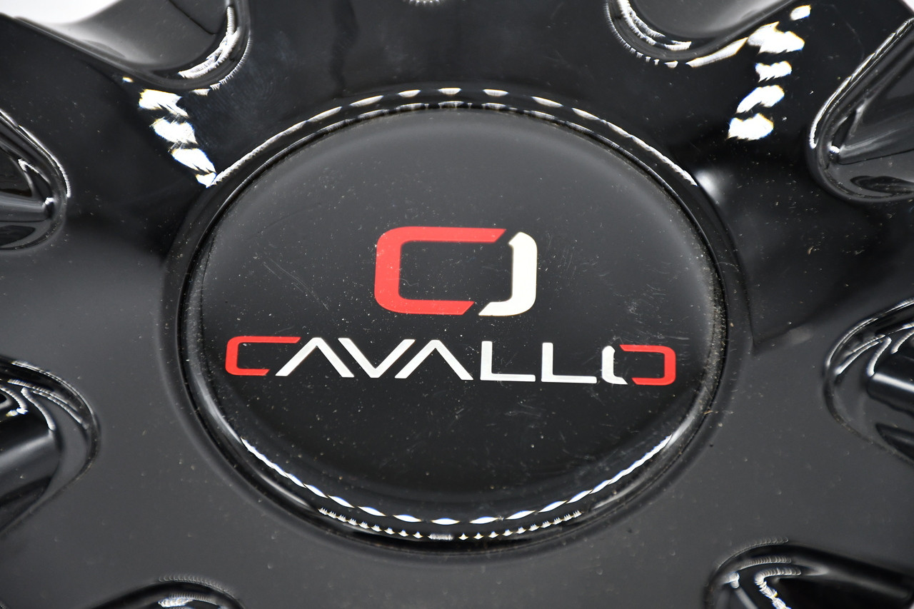 Cavallo Gloss Black Wheel Center Cap Hub Cap CAP0257D 6.25" Fits CLV-46 18, 20, 22x8.5