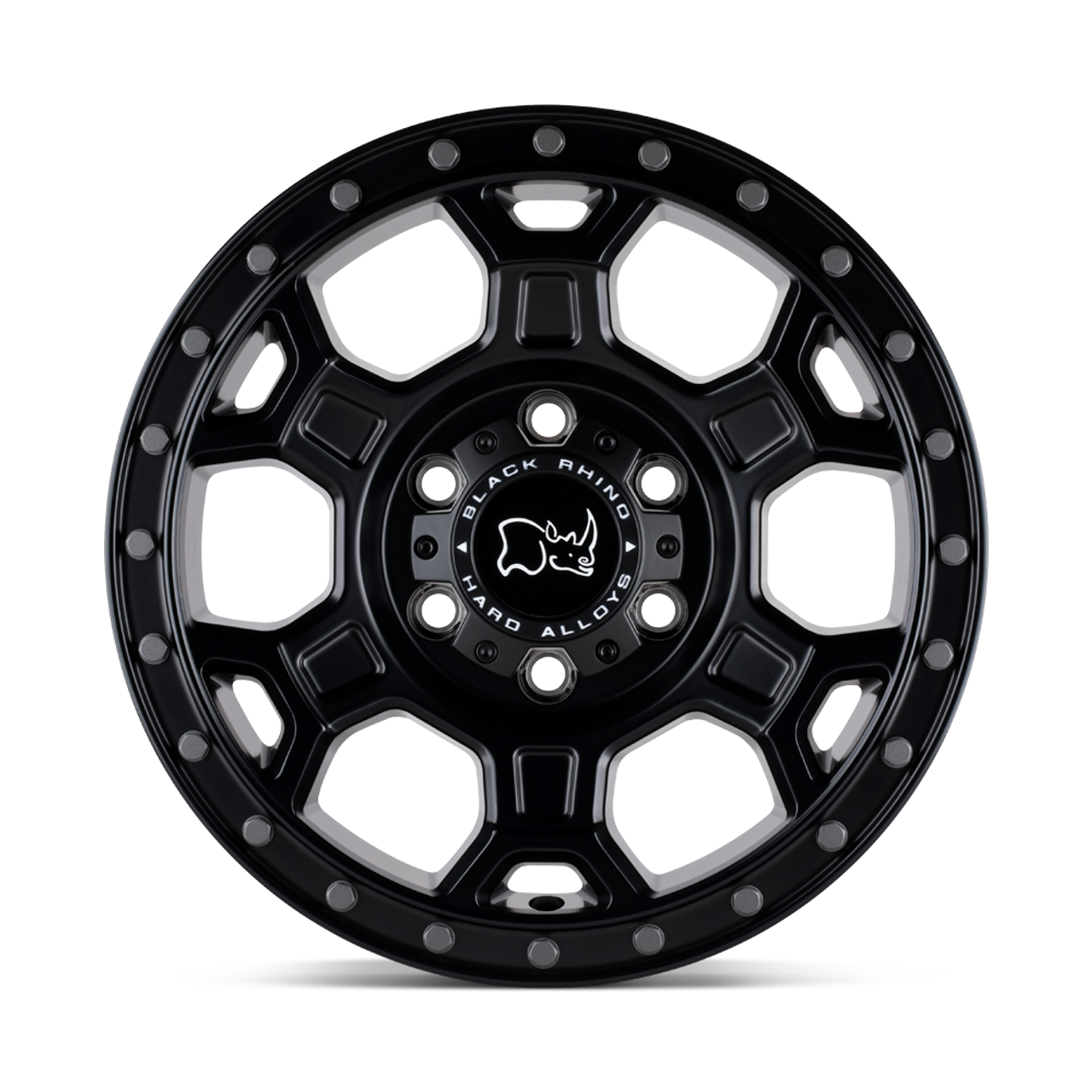 Set 4 Black Rhino Midhill 17x8 5x130 Black W/ Gunmetal Bolts Wheels 17" 45mm