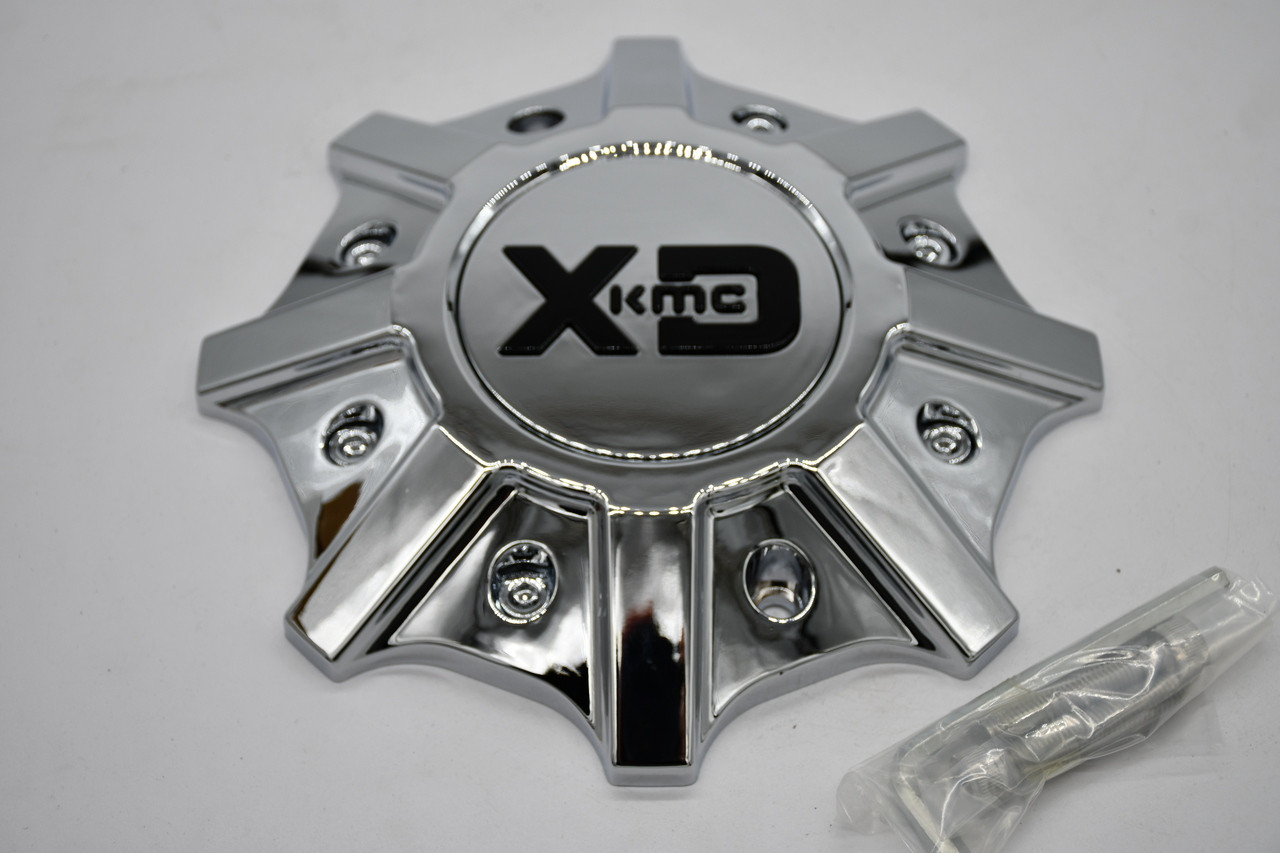 XD Series T148L215-H33-C1 chrome wheel center cap replacement for compatible XD838 20x9 wheels with +18 mm or +30 mm offset.